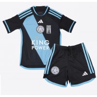 Camisa de Futebol Leicester City Jamie Vardy #9 Equipamento Secundário Infantil 2023-24 Manga Curta (+ Calças curtas)